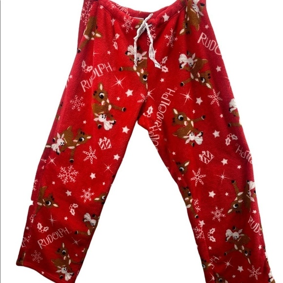 Rudolph The Red-Nosed Reindeer Lounge Wear Holiday Comfort Soft SZ XL L 2 pieces - Picture 1 of 5